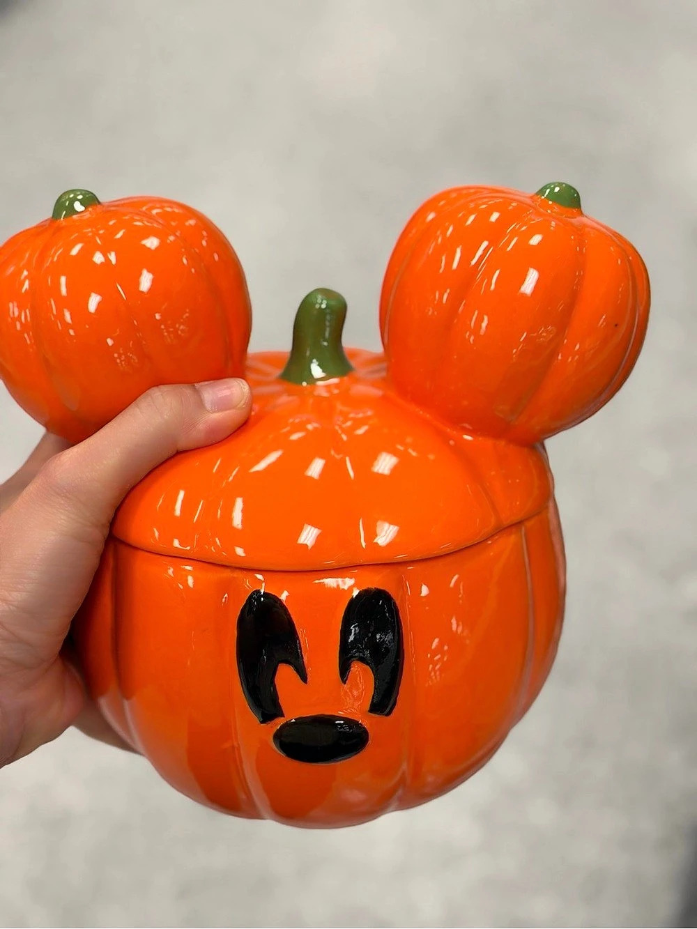 Disney Mickey Mouse Halloween Pumpkin Cookie Jar Orange & Black